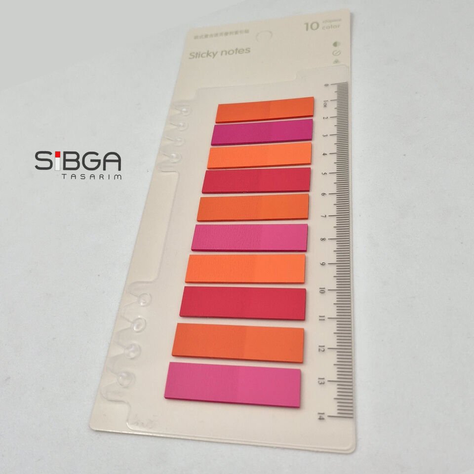 Şeffaf Renkli Postit Post-it Post It. Kitap Ayracı Ayraç Postit Sticker Not Kağıdı 200 Yaprak