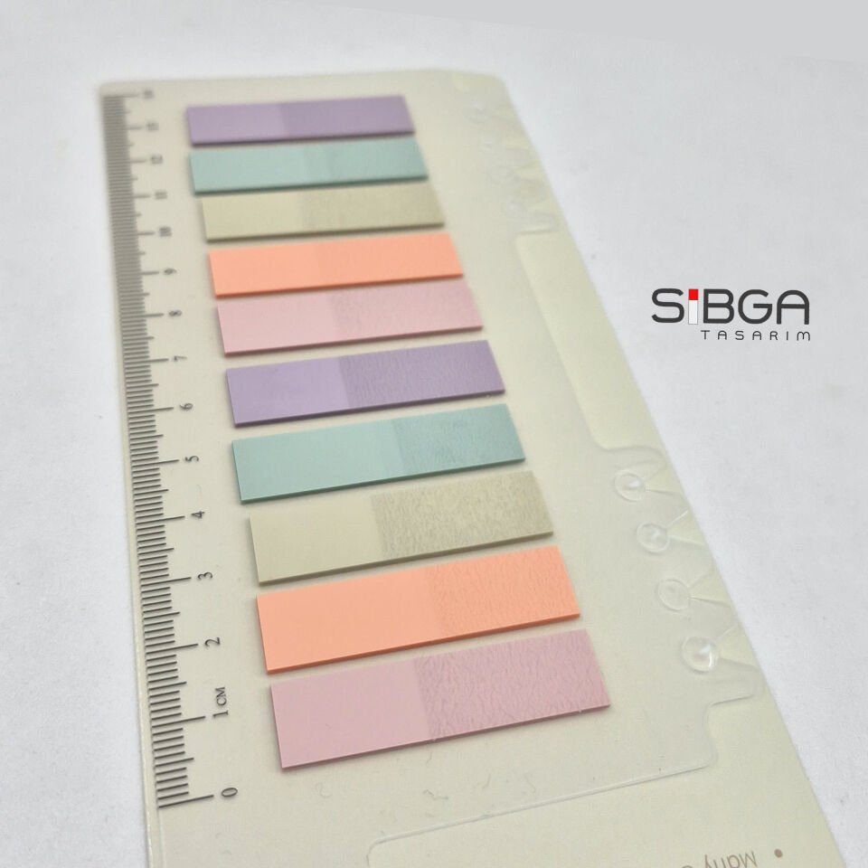 Şeffaf Renkli Postit Post-it Post It. Kitap Ayracı Ayraç Postit Sticker Not Kağıdı 200 yaprak