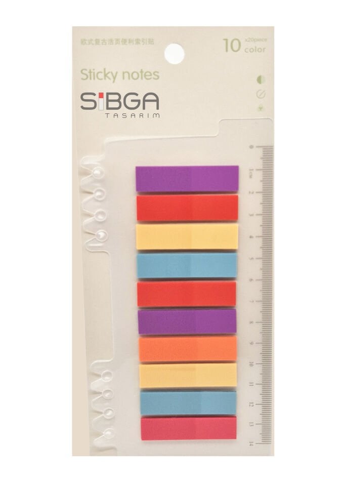 Şeffaf Renkli Postit Post-it Post It. Kitap Ayracı Ayraç Postit Sticker Not Kağıdı 200 yaprak