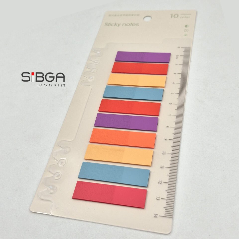 Şeffaf Renkli Postit Post-it Post It. Kitap Ayracı Ayraç Postit Sticker Not Kağıdı 200 yaprak