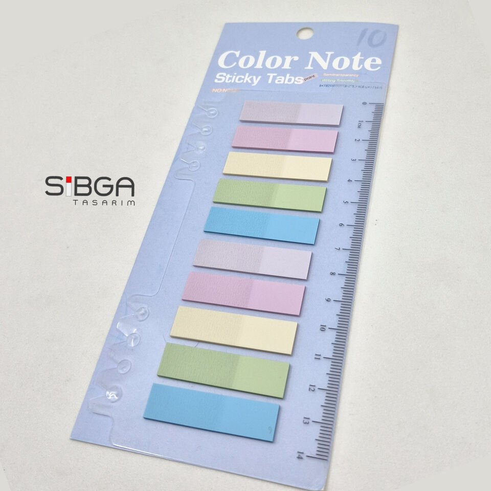 Şeffaf Renkli Postit Post-it Post It. Kitap Ayracı Ayraç Postit Sticker Not Kağıdı 200 yaprak