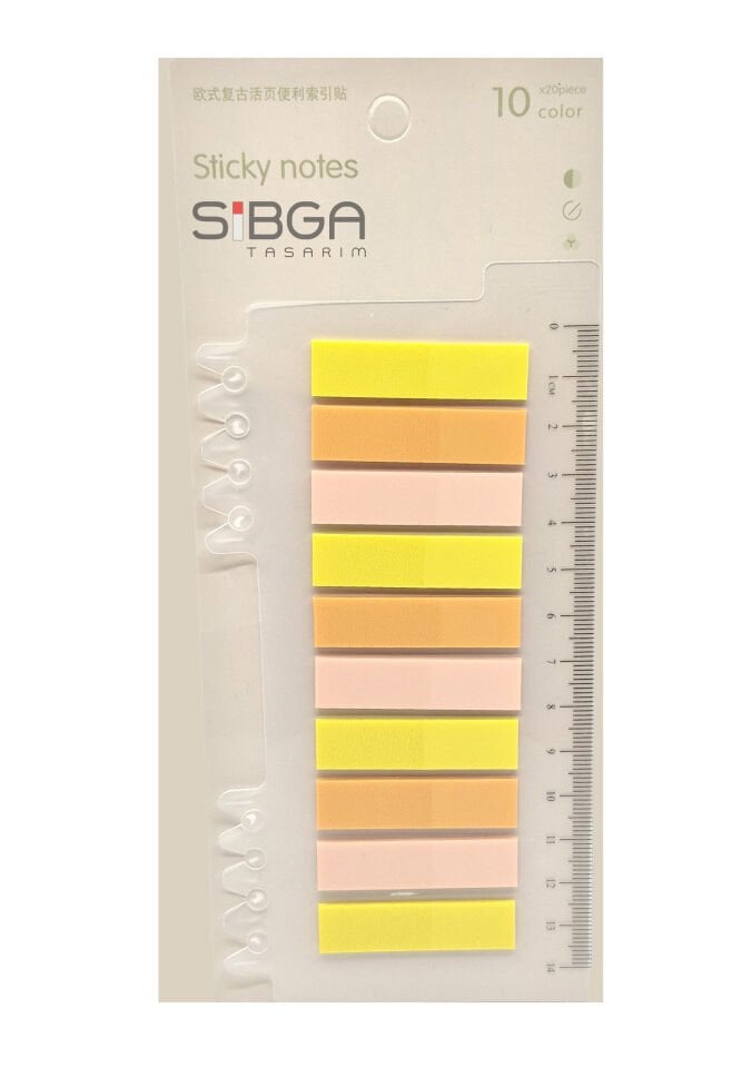 Şeffaf Renkli Postit Post-it Post It. Kitap Ayracı Ayraç Postit Sticker Not Kağıdı 200 yaprak