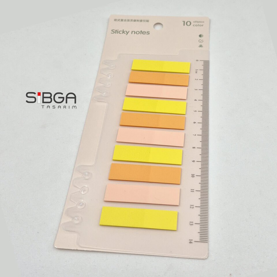 Şeffaf Renkli Postit Post-it Post It. Kitap Ayracı Ayraç Postit Sticker Not Kağıdı 200 yaprak
