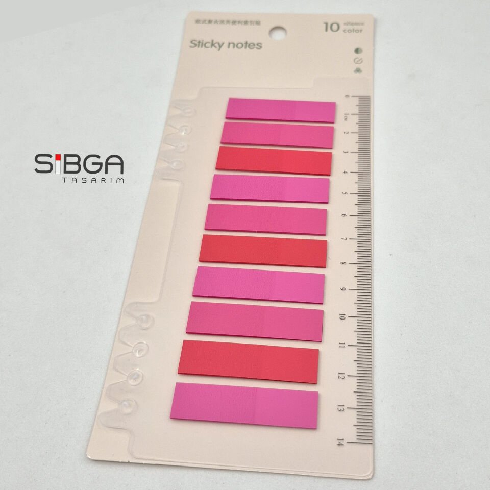 Şeffaf Renkli Postit Post-it Post It. Kitap Ayracı Ayraç Postit Sticker Not Kağıdı 200 yaprak