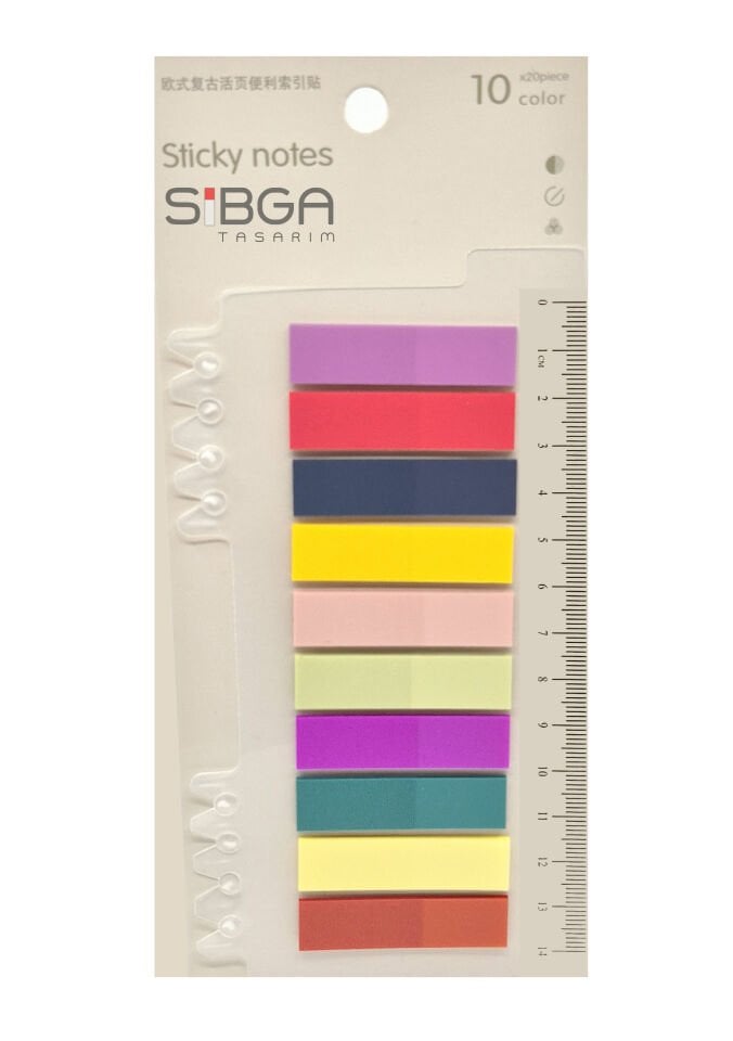 Şeffaf Renkli Postit Post It. Kitap Ayracı Ayraç Postit Sticker Not Kağıdı 200 yaprak