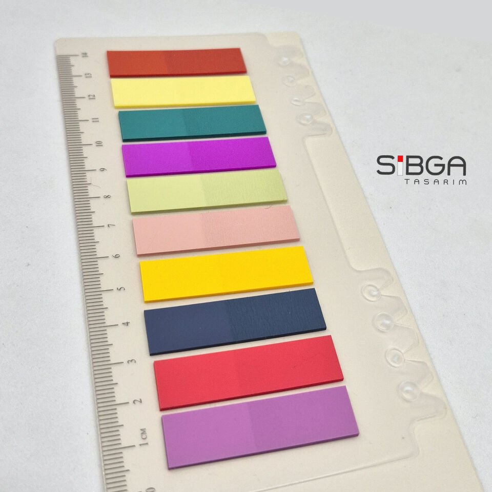 Şeffaf Renkli Postit Post It. Kitap Ayracı Ayraç Postit Sticker Not Kağıdı 200 yaprak