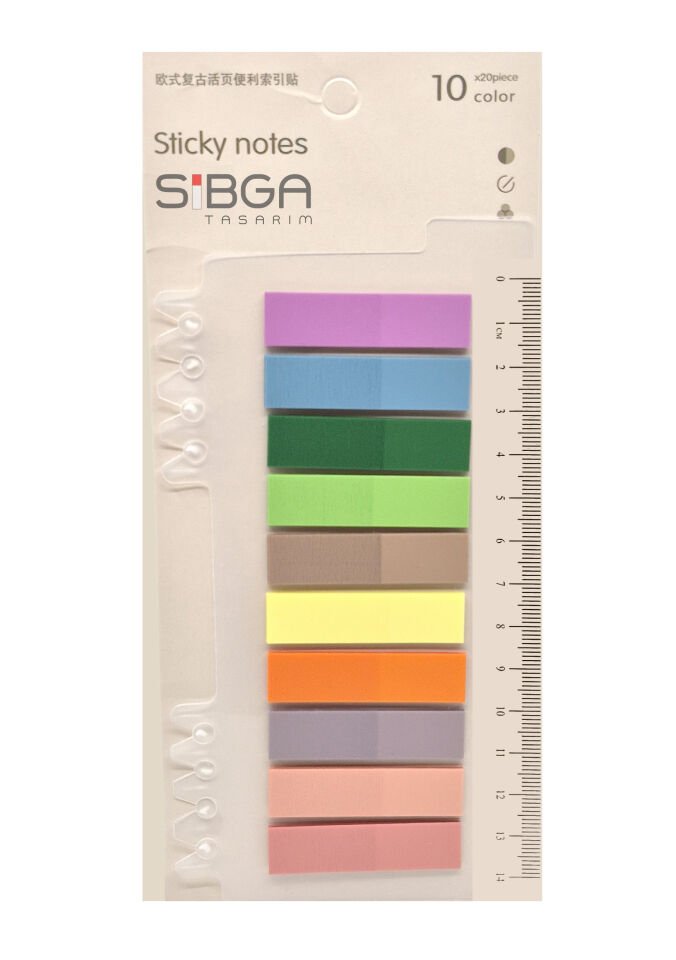 Şeffaf Renkli Postit Post It. Kitap Ayracı Ayraç Postit Sticker Not Kağıdı 200 yaprak