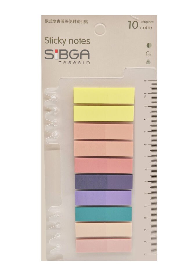 Şeffaf Renkli Postit Post-it Post It. Kitap Ayracı Ayraç Postit Sticker Not Kağıdı 200 yaprak