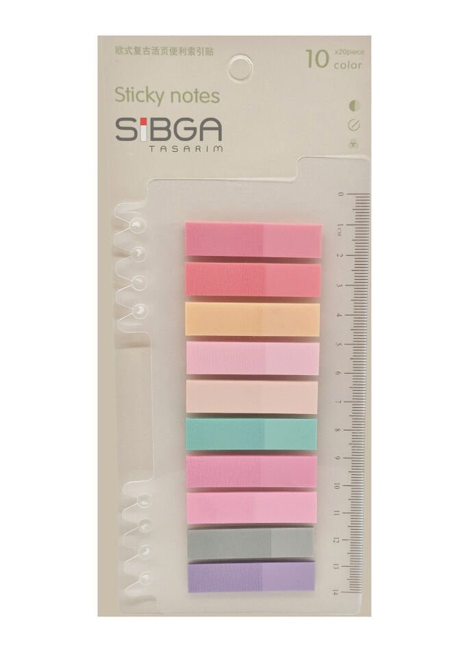 Şeffaf Renkli Postit Post-it Post It. Kitap Ayracı Ayraç Postit Sticker Not Kağıdı 200 yaprak