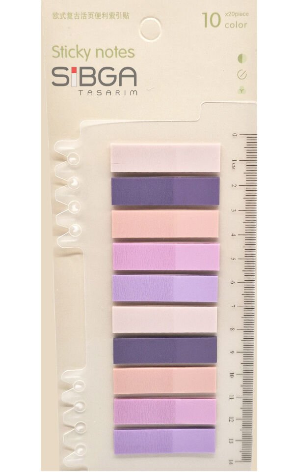 Şeffaf Renkli Postit Post-it Post It. Kitap Ayracı Ayraç Postit Sticker Not Kağıdı 200 yaprak