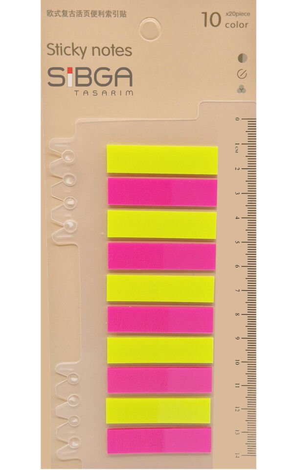Şeffaf Renkli Postit Post-it Post It. Kitap Ayracı Ayraç Postit Sticker Not Kağıdı 200 yaprak