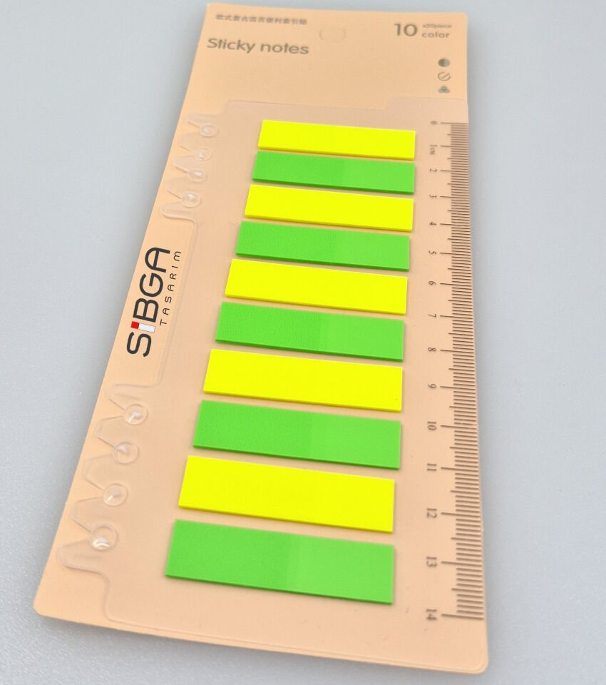 Şeffaf Renkli Postit Post-it Post It. Kitap Ayracı Ayraç Postit Sticker Not Kağıdı 200 yaprak