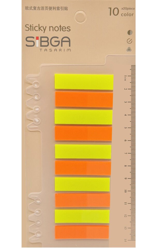 Şeffaf Renkli Postit Post-it Post It. Kitap Ayracı Ayraç Postit Sticker Not Kağıdı 200 yaprak