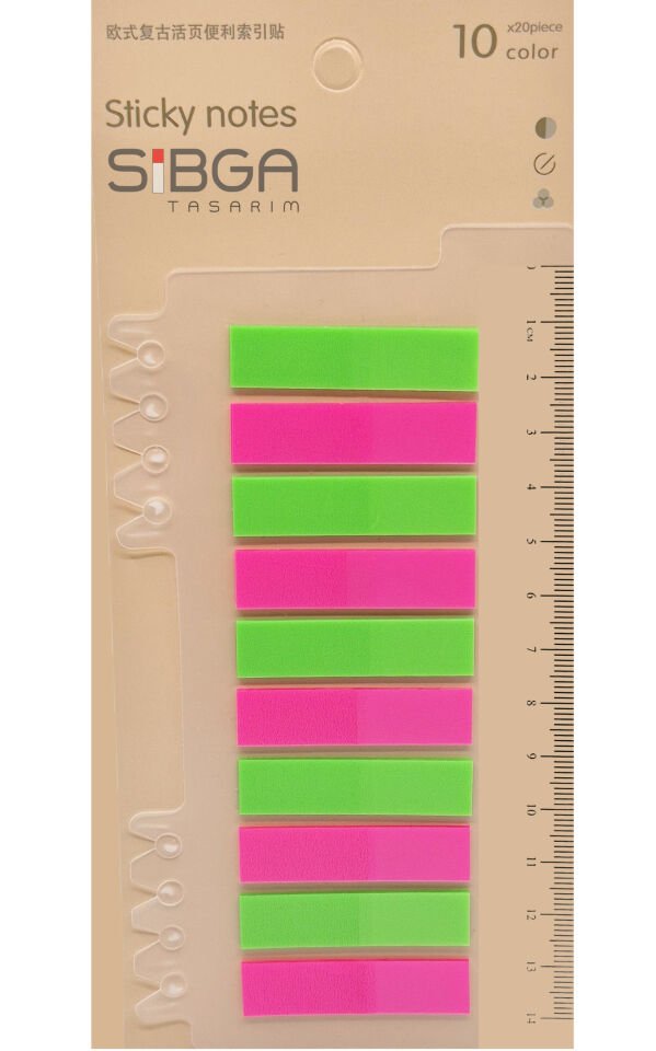 Şeffaf Renkli Postit Post-it Post It. Kitap Ayracı Ayraç Postit Sticker Not Kağıdı 200 yaprak