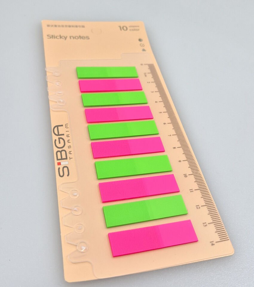 Şeffaf Renkli Postit Post-it Post It. Kitap Ayracı Ayraç Postit Sticker Not Kağıdı 200 yaprak