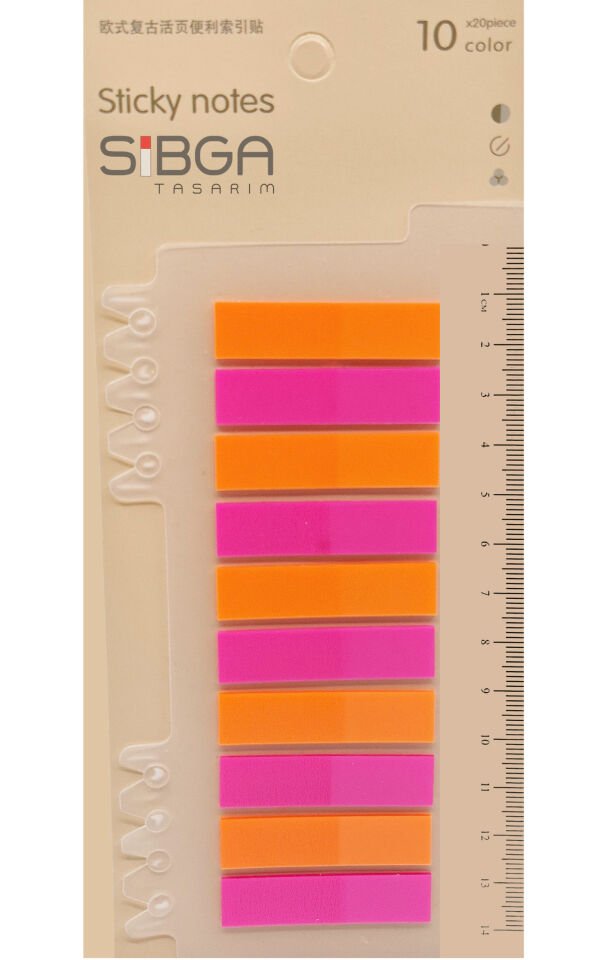 Şeffaf Renkli Postit Post-it Post It. Kitap Ayracı Ayraç Postit Sticker Not Kağıdı 200 yaprak