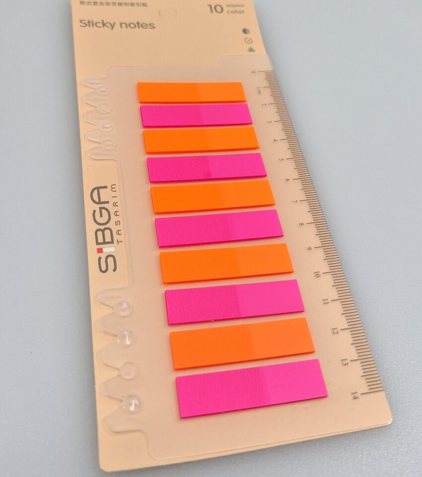 Şeffaf Renkli Postit Post-it Post It. Kitap Ayracı Ayraç Postit Sticker Not Kağıdı 200 yaprak