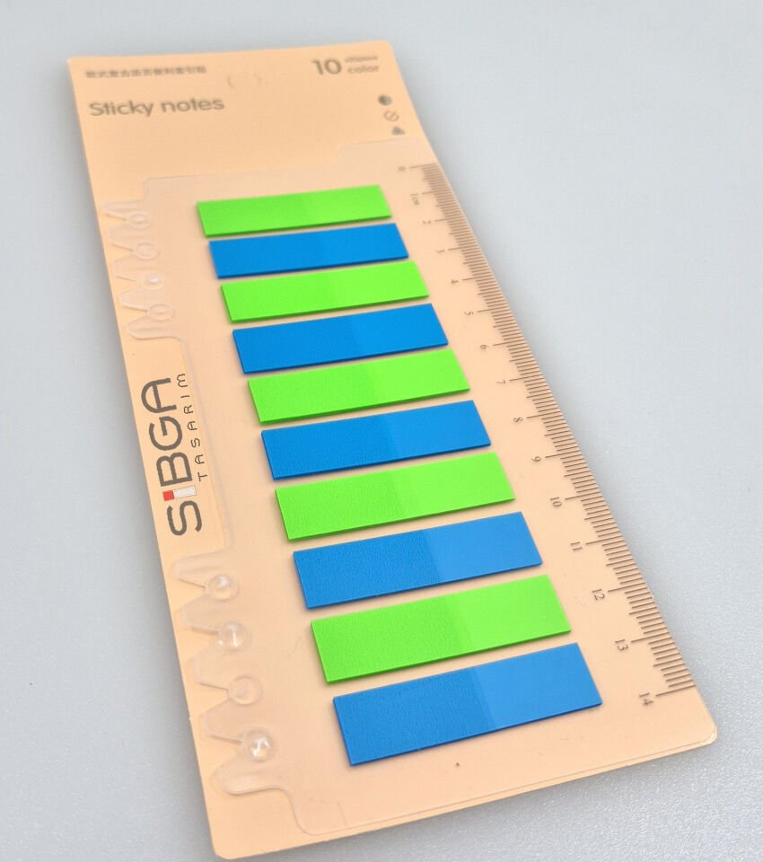 Şeffaf Renkli Postit Post-it Post It. Kitap Ayracı Ayraç Postit Sticker Not Kağıdı 200 yaprak