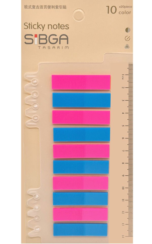 Şeffaf Renkli Postit Post-it Post It. Kitap Ayracı Ayraç Postit Sticker Not Kağıdı 200 yaprak