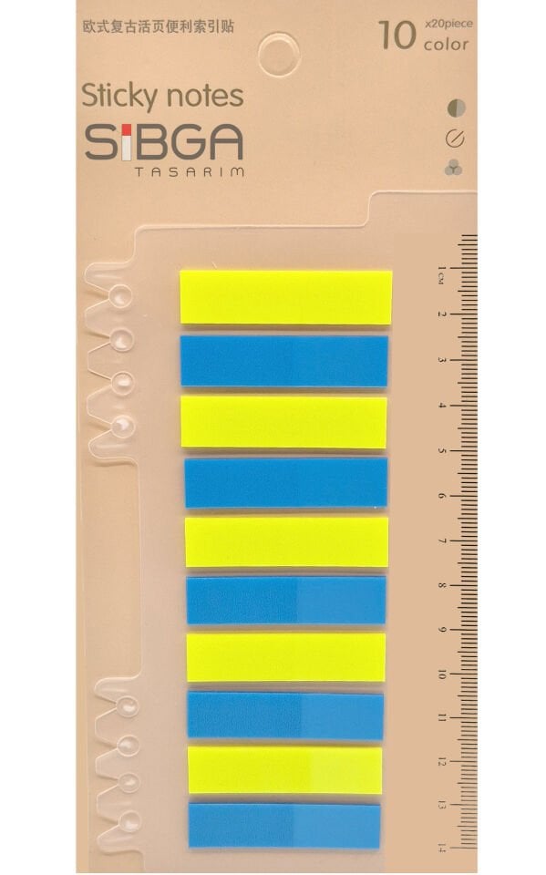 Şeffaf Renkli Postit Post-it Post It. Kitap Ayracı Ayraç Postit Sticker Not Kağıdı 200 yaprak