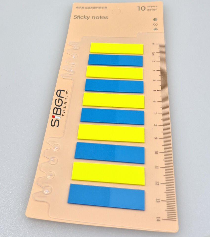 Şeffaf Renkli Postit Post-it Post It. Kitap Ayracı Ayraç Postit Sticker Not Kağıdı 200 yaprak
