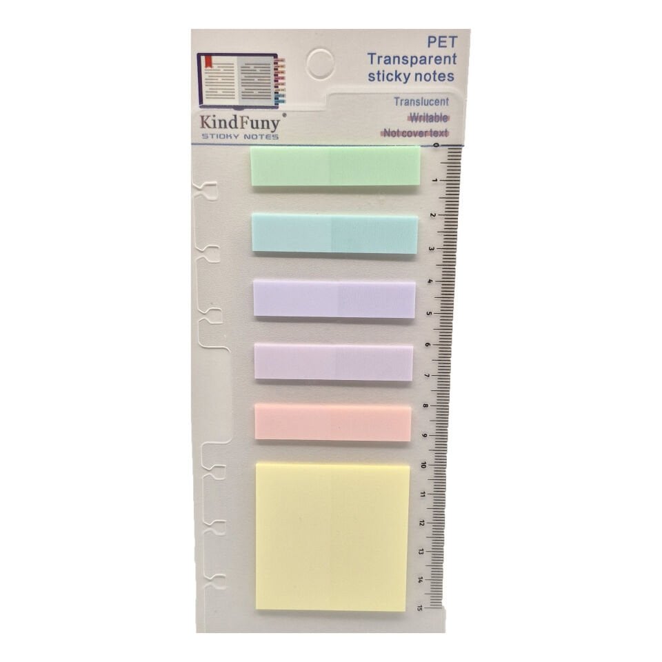 Şeffaf Renkli Postit Post-it Post It. Kitap Ayracı Ayraç Postit Sticker Not Kağıdı