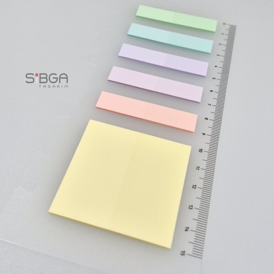 Şeffaf Renkli Postit Post-it Post It. Kitap Ayracı Ayraç Postit Sticker Not Kağıdı