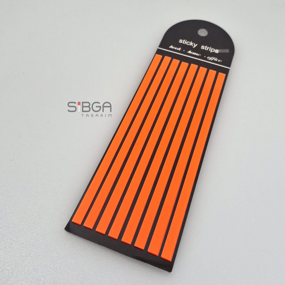 İnce Uzun Şerit Şeffaf Renkli Postit Post-it Post It. Kitap Ayracı Ayraç Postit Sticker 160 Yaprak