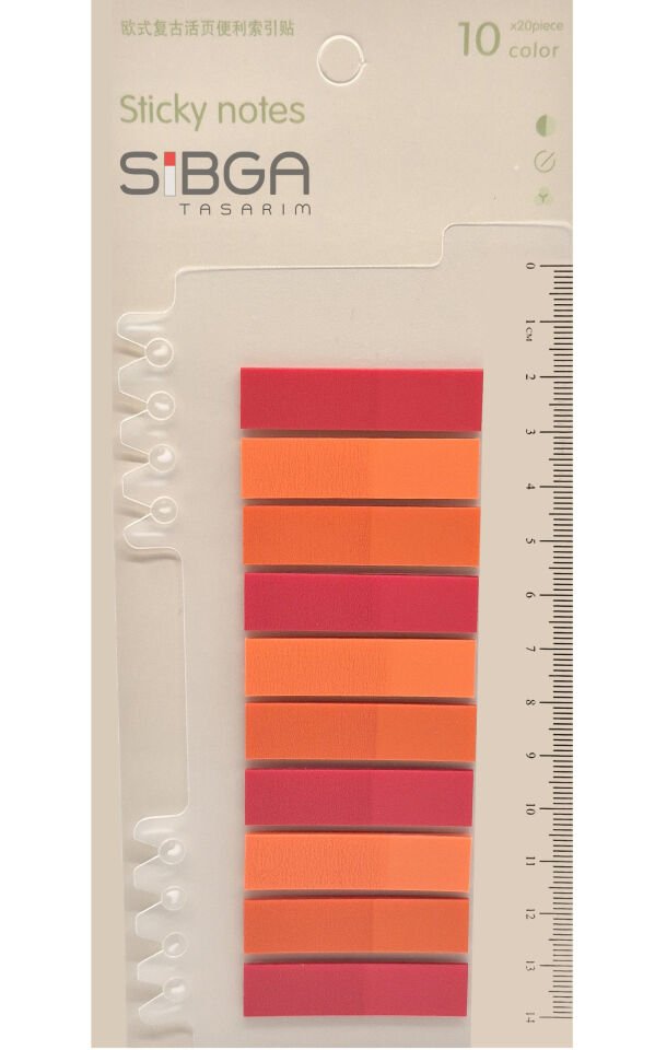 Şeffaf Renkli Postit Post-it Post It. Kitap Ayracı Ayraç Postit Sticker Not Kağıdı 200 Yaprak