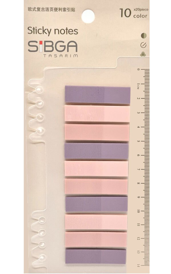 Şeffaf Renkli Postit Post-it Post It. Kitap Ayracı Ayraç Postit Sticker Not Kağıdı 200 Yaprak