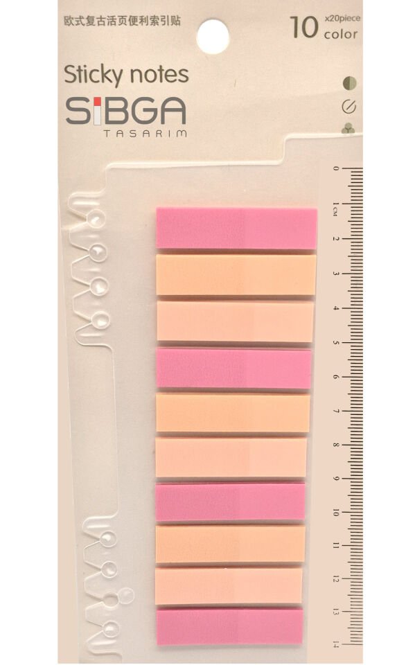 Şeffaf Renkli Postit Post-it Post It. Kitap Ayracı Ayraç Postit Sticker Not Kağıdı 200 Yaprak