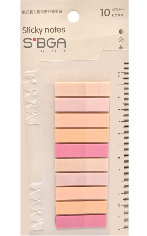 Şeffaf Renkli Postit Post-it Post It. Kitap Ayracı Ayraç Postit Sticker Not Kağıdı 200 Yaprak
