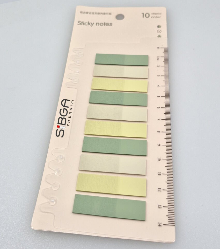 Şeffaf Renkli Postit Post-it Post It. Kitap Ayracı Ayraç Postit Sticker Not Kağıdı 200 Yaprak