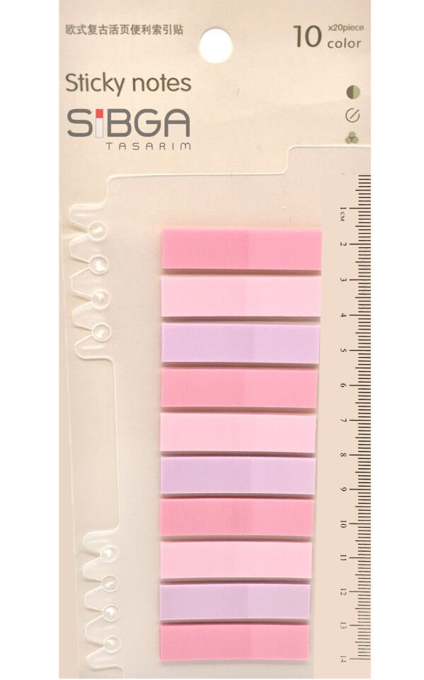 Şeffaf Renkli Postit Post-it Post It. Kitap Ayracı Ayraç Postit Sticker Not Kağıdı 200 Yaprak