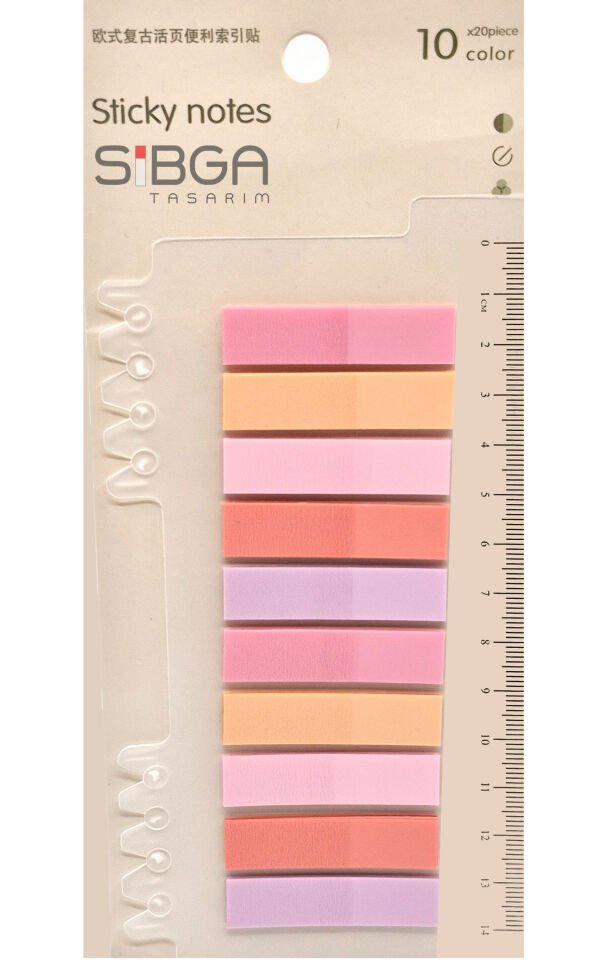 Şeffaf Renkli Postit Post-it Post It. Kitap Ayracı Ayraç Postit Sticker Not Kağıdı 200 Yaprak