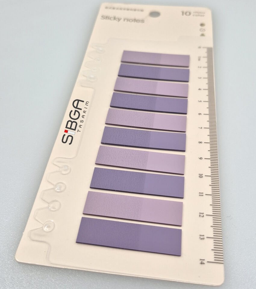 Şeffaf Mor Postit Post-it Post It. Kitap Ayracı Ayraç Postit Sticker Not Kağıdı 200 Yaprak
