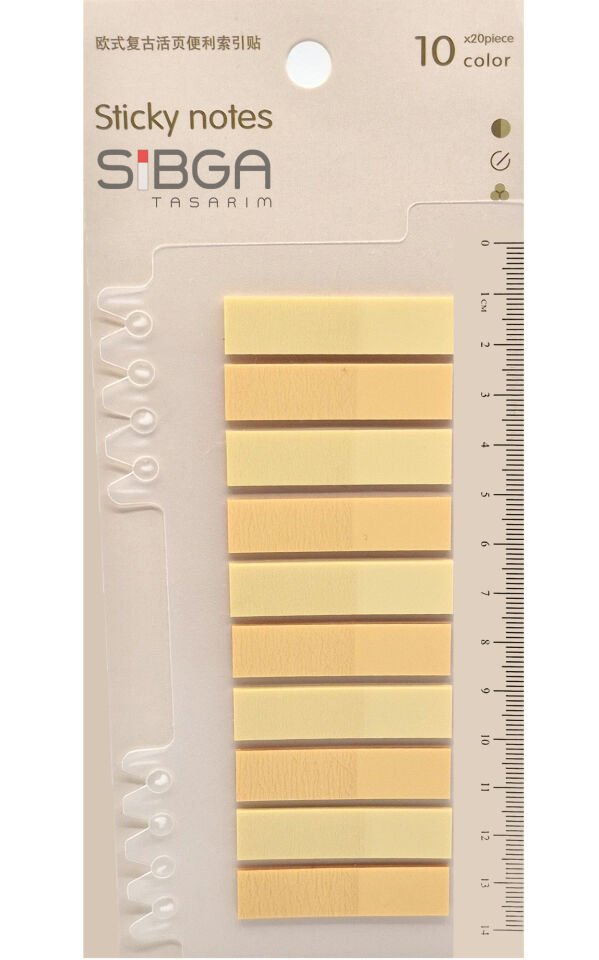 Şeffaf Sarı Postit Post-it Post It. Kitap Ayracı Ayraç Postit Sticker Not Kağıdı 200 Yaprak