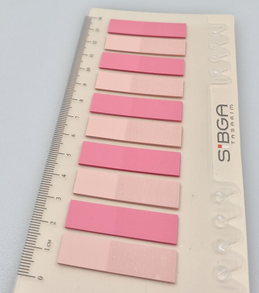 Şeffaf Pembe Postit Post-it Post It. Kitap Ayracı Ayraç Postit Sticker Not Kağıdı 200 Yaprak