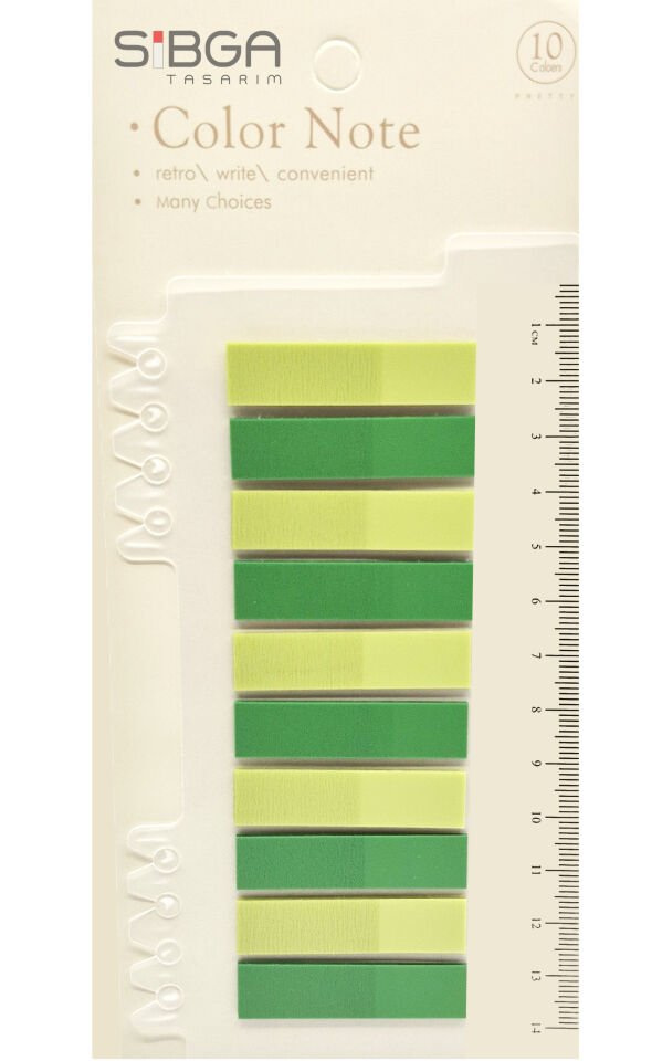 Şeffaf Yeşil Postit Post-it Post It. Kitap Ayracı Ayraç Postit Sticker Not Kağıdı 200 Yaprak
