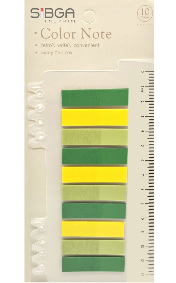Şeffaf Yeşil Saru Postit Post-it Post It. Kitap Ayracı Ayraç Postit Sticker Not Kağıdı 200 Yaprak