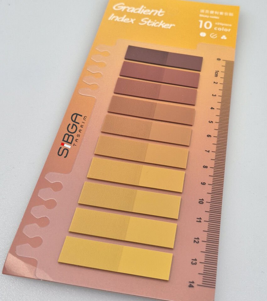 Şeffaf Renkli Postit Post-it Post It. Kitap Ayracı Ayraç Postit Sticker Not Kağıdı 200 Yaprak
