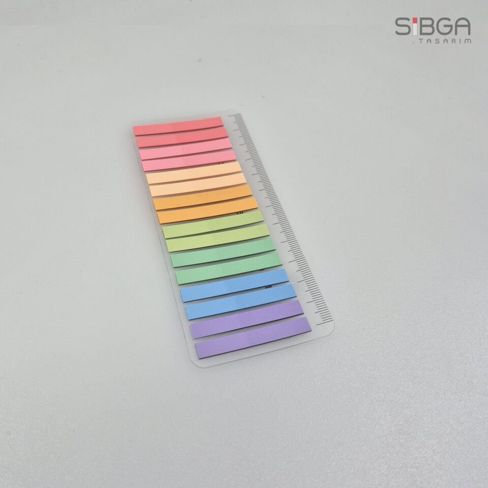 İnce Şerit 320 yaprak Şeffaf Renkli Postit Post-it Post It. Kitap Ayracı Ayraç Postit Sticker