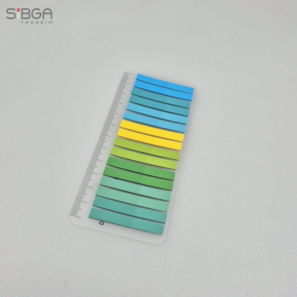 İnce Şerit 320 yaprak Şeffaf Renkli Postit Post-it Post It. Kitap Ayracı Ayraç Postit Sticker