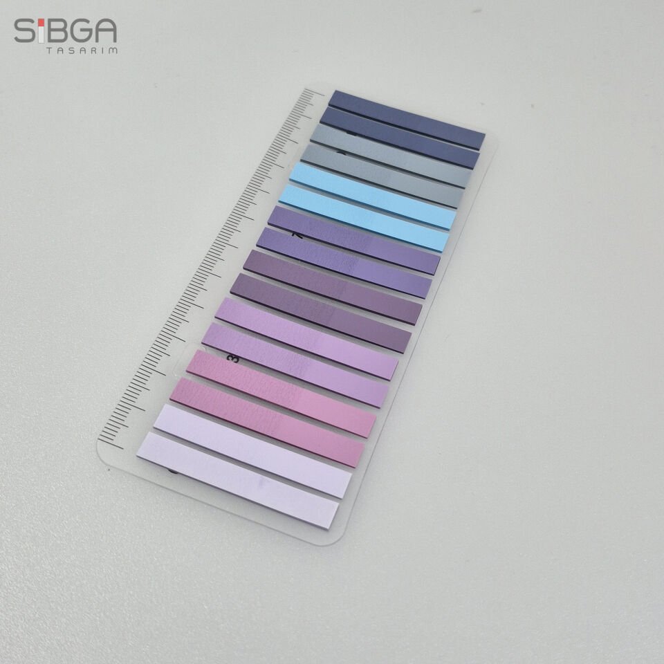 İnce Şerit 320 yaprak Şeffaf Renkli Postit Post-it Post It. Kitap Ayracı Ayraç Postit Sticker