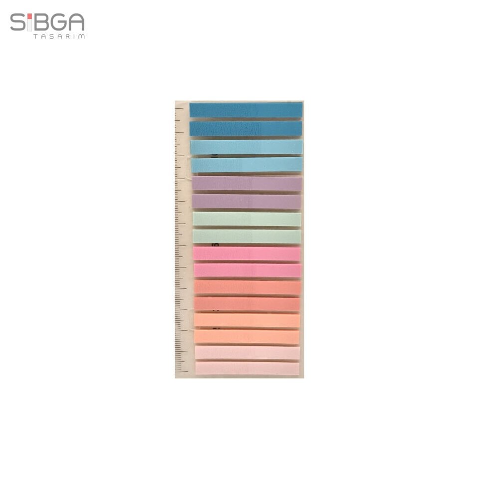 İnce Şerit 320 yaprak Şeffaf Renkli Postit Post-it Post It. Kitap Ayracı Ayraç Postit Sticker