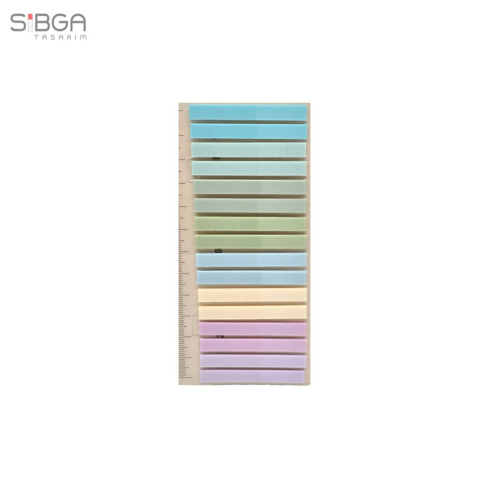 İnce Şerit 320 yaprak Şeffaf Renkli Postit Post-it Post It. Kitap Ayracı Ayraç Postit Sticker