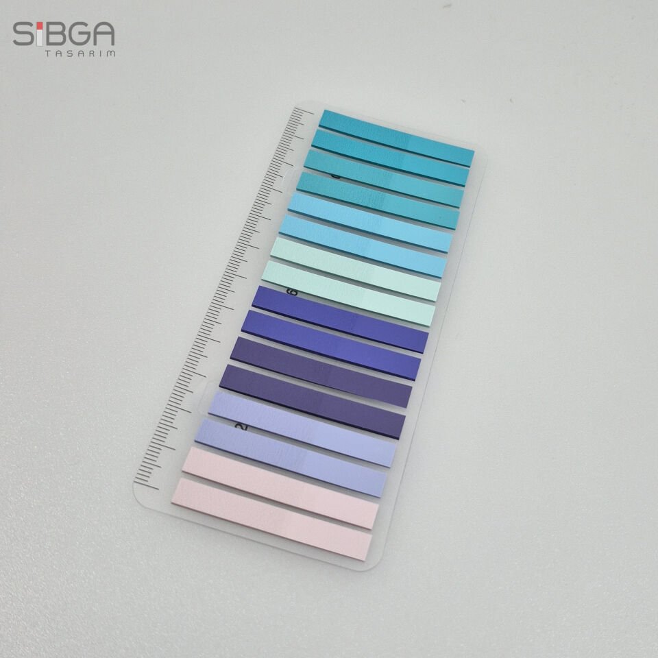 İnce Şerit 320 yaprak Şeffaf Renkli Postit Post-it Post It. Kitap Ayracı Ayraç Postit Sticker