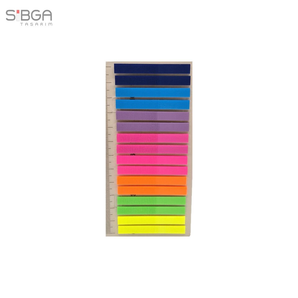 İnce Şerit 320 yaprak Şeffaf Renkli Postit Post-it Post It. Kitap Ayracı Ayraç Postit Sticker