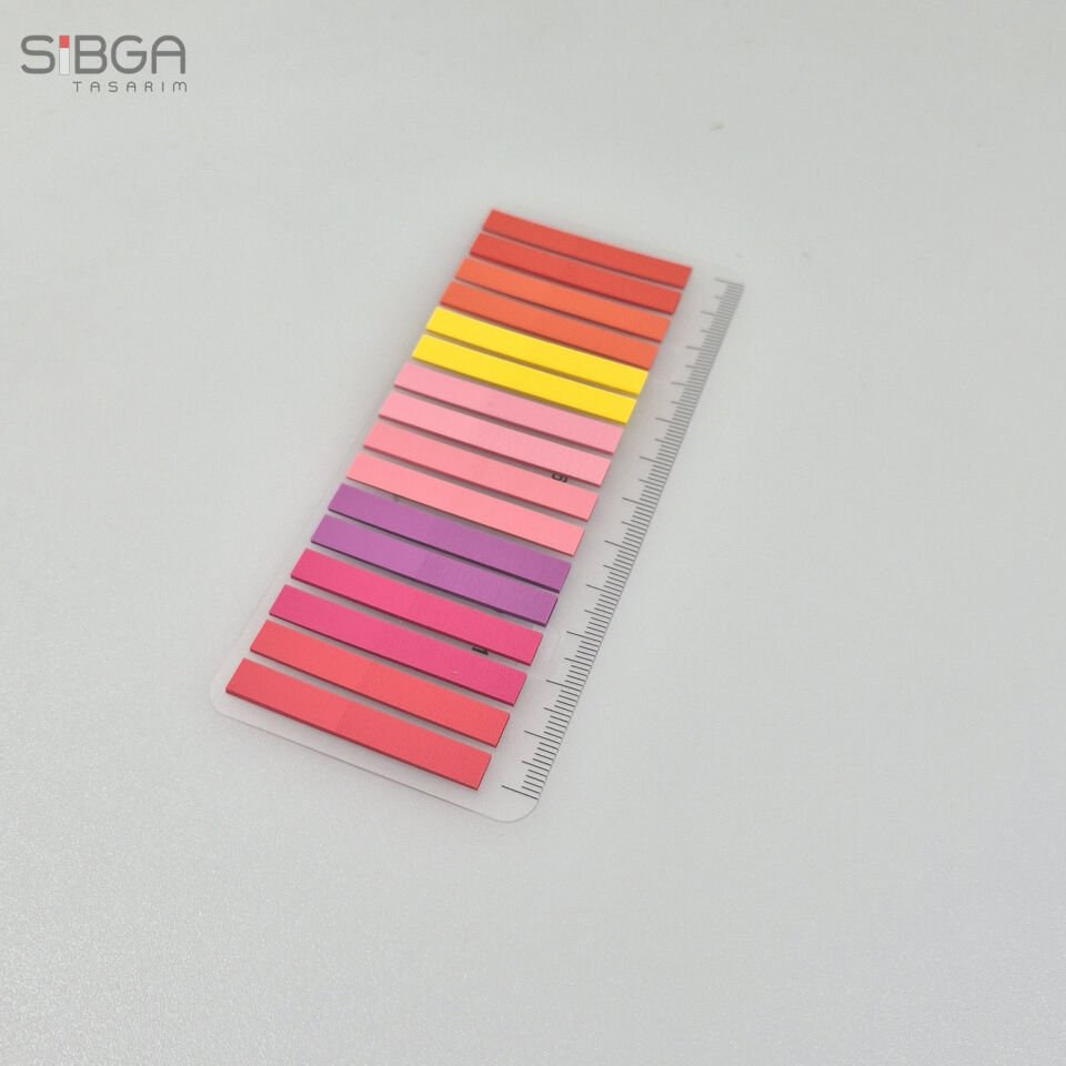 İnce Şerit 320 yaprak Şeffaf Renkli Postit Post-it Post It. Kitap Ayracı Ayraç Postit Sticker