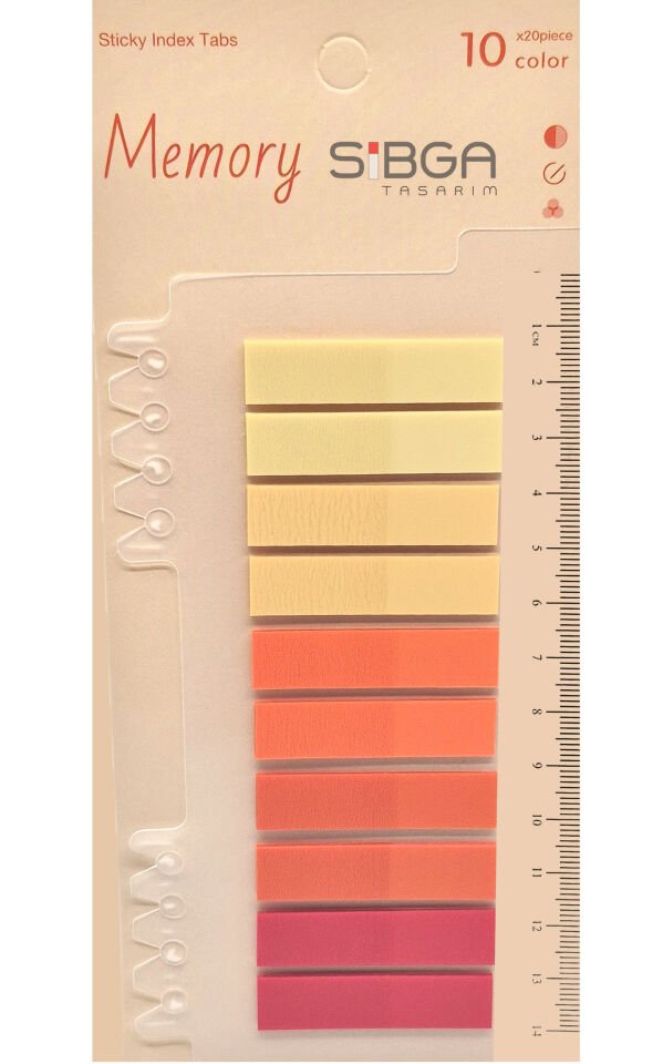 Şeffaf Renkli Postit Post-it Post It. Kitap Ayracı Ayraç Postit Sticker Not Kağıdı 200 Yaprak